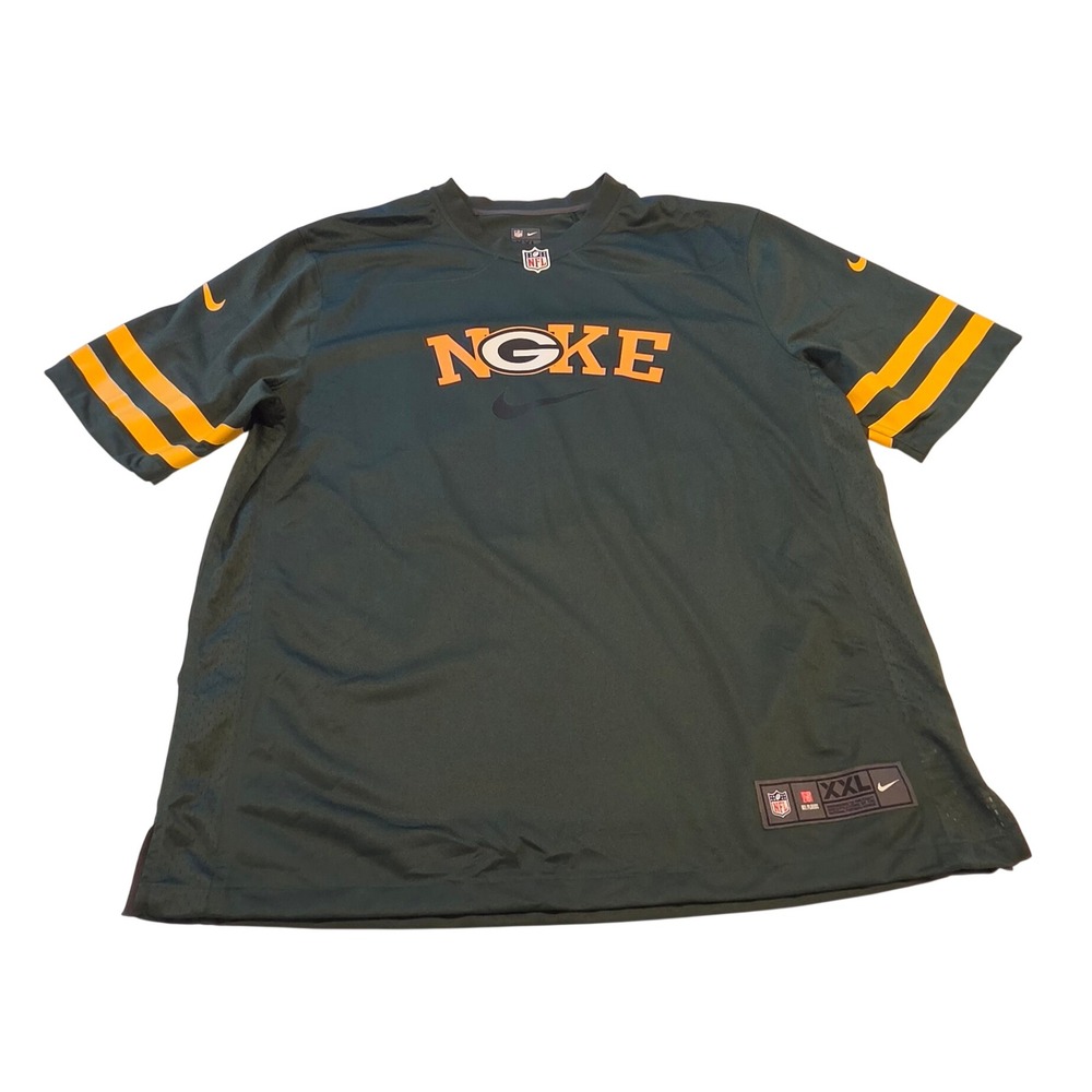 Nike NFL Jersey Mens XXL Green Excellent T Bone 42 Packers Custom Mesh
